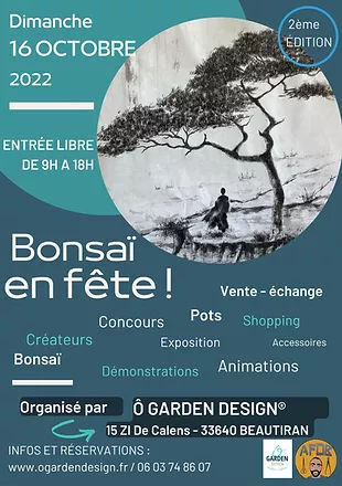 BONSAÏ EN FÊTE ! 2ÈME ÉDITION DIMANCHE 16 OCTOBRE DE 9H À 18H