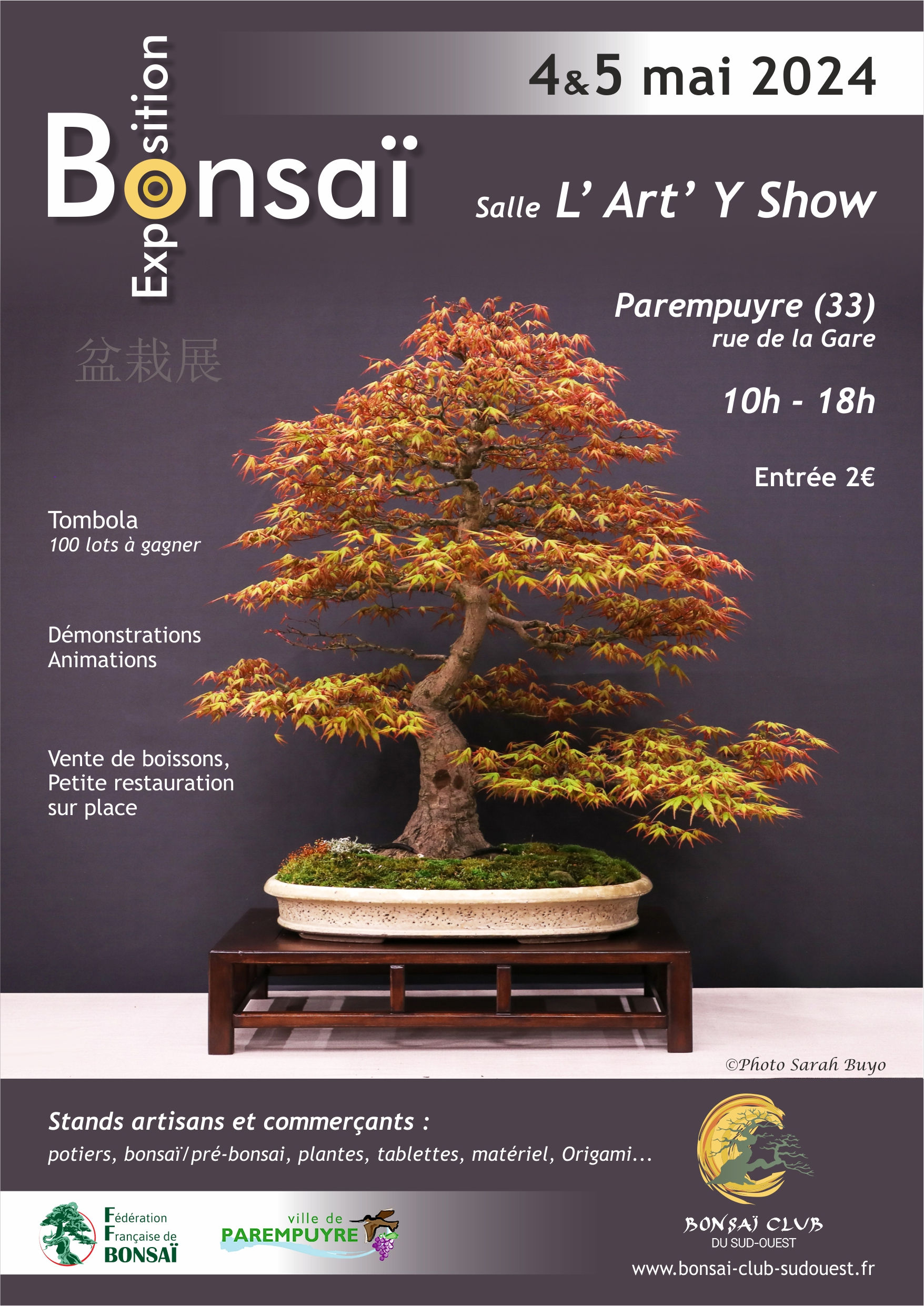 EXPOSITION DU BONSAÏ CLUB DU SUDOUEST LE 4 ET 5 MAI 2024 Bonsai Club